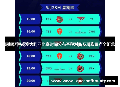 阿根廷迎战澳大利亚比赛时间公布赛程对阵及精彩看点全汇总